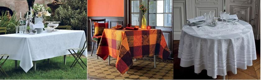 ガルニエ・ティエボーのテーブルクロスの種類と特長について