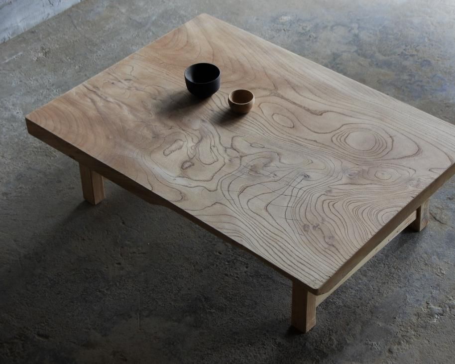 欅の座卓／ローテーブル 古道具