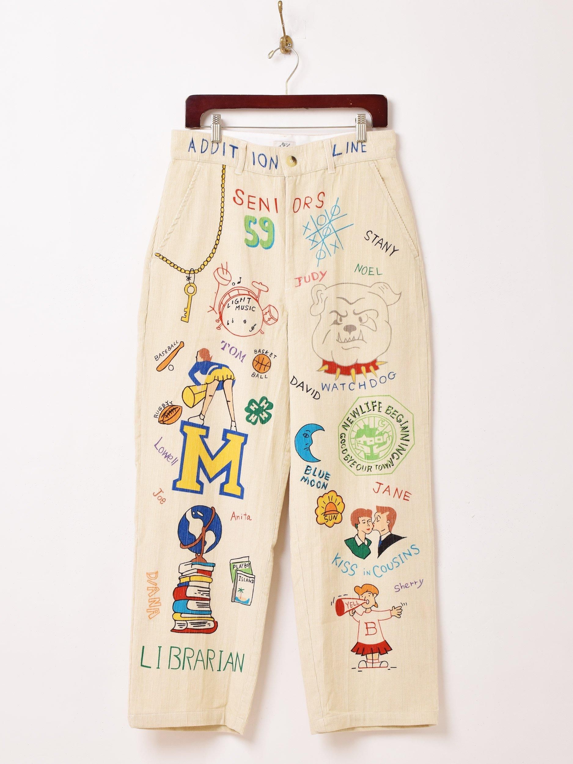 メモリアルペイント コーデュロイパンツ | リメイクスタイル - 古着屋