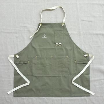 Suolo（スオーロ）GRIZZLY エプロン ブルー（ヘリンボン）