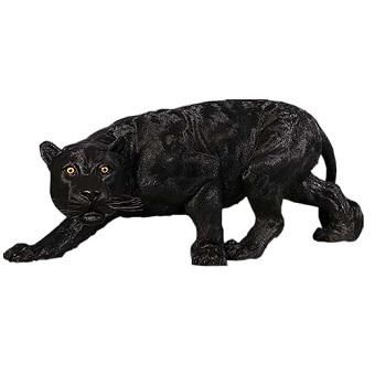 動物オブジェ】ヒョウ ひょう ブラックパンサー☆黒豹のビッグオブジェ