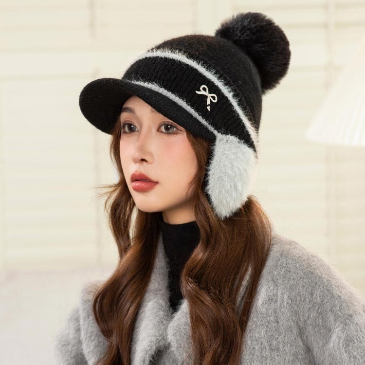 ゴルフ帽子 秋 冬 キャップ 裏起毛 耳あて 耳保護 レディース もこもこ