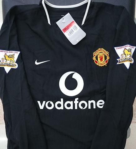 マンチェスターU（A)03/04 選手用コード7 長袖 ロナウド＃7+パッチ付