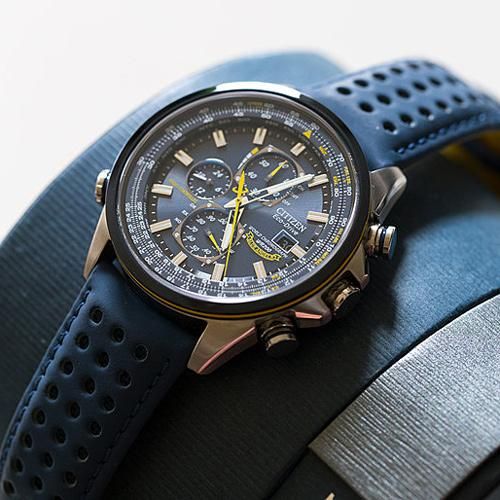 シチズン 逆輸入/スカイホーク/ブルーエンジェルス/AT8020-03L/ブルー