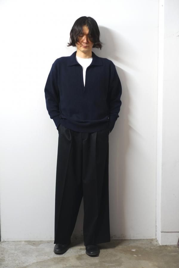 ssstein(シュタイン)/EXTRA FINE WOOL KNIT SKIPPER LS/DARK NAVY 通販