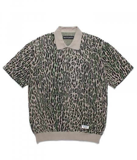 WACKO MARIA (ワコマリア) LEOPARD KNIT POLO SHIRT (TYPE-2