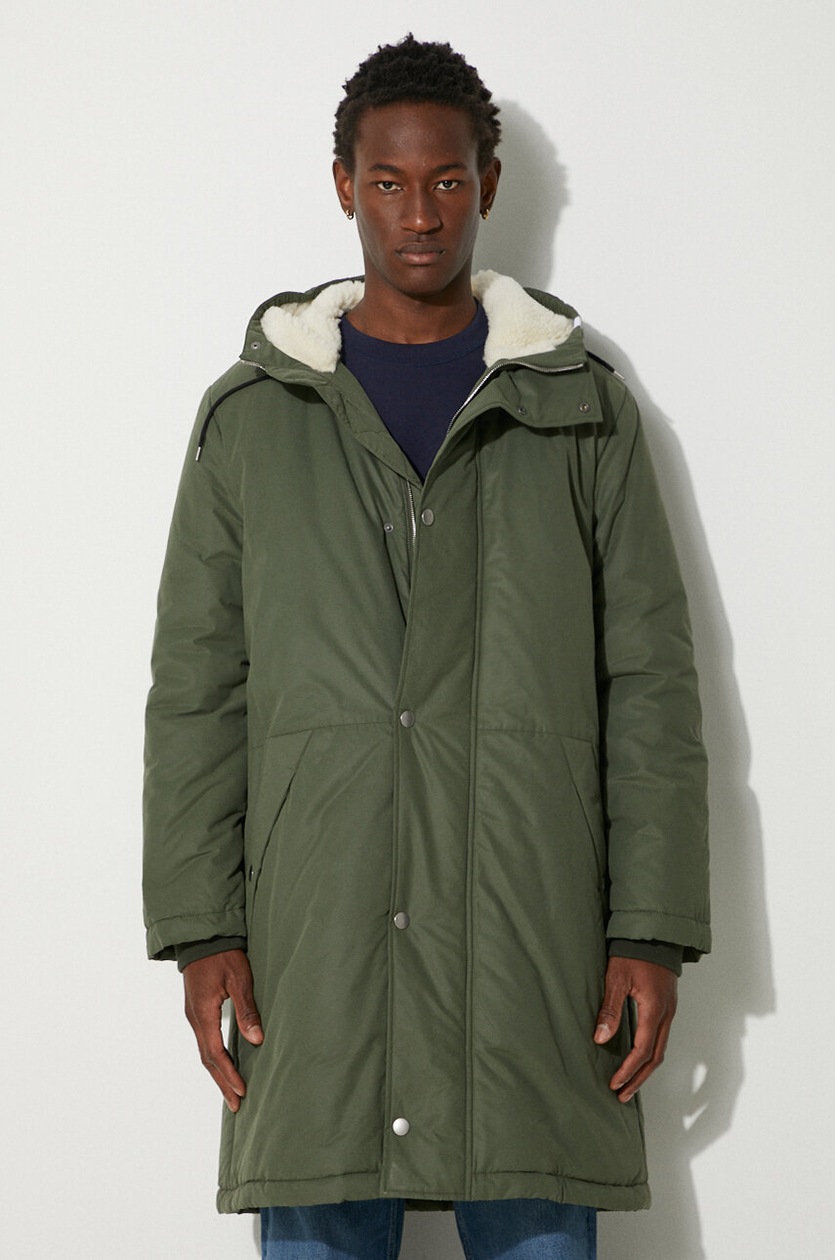 Human Made coat Fishtail Coat men's green color HM27JK002 at PRM US