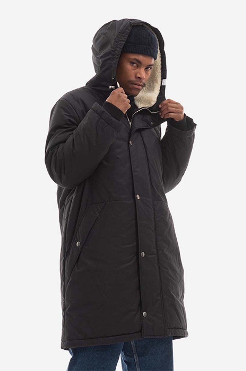 A.P.C. jacket Parka Hector men's black color at PRM US