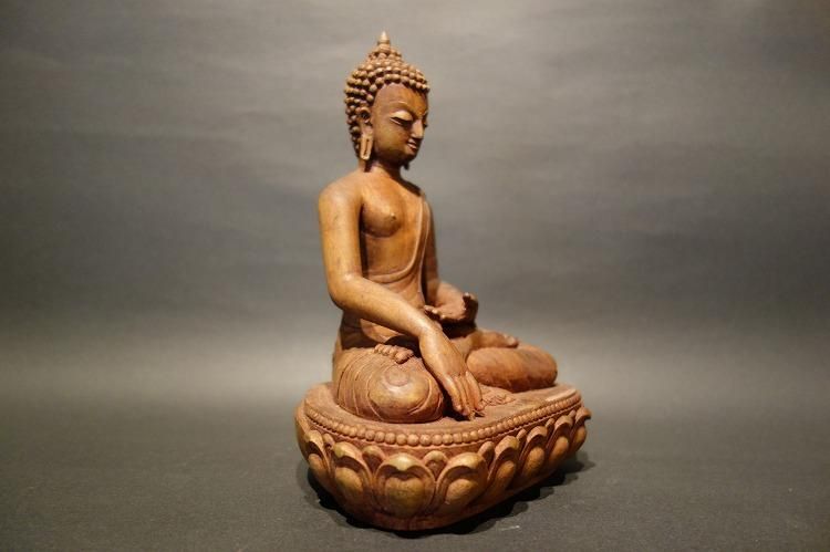 釈迦如来 木彫り 仏像｜仏像通販・販売なら多羅堂
