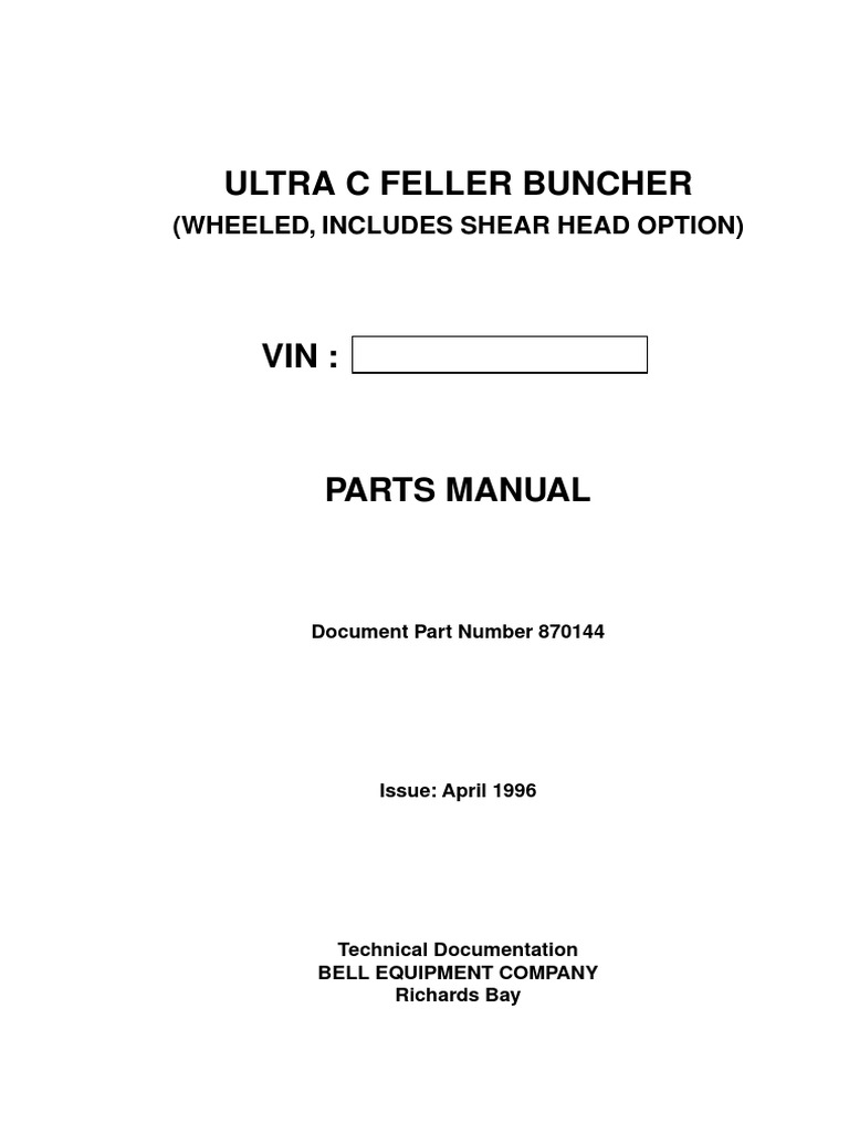220C Ultra C Bell Feller Buncher | PDF | Screw | Valve