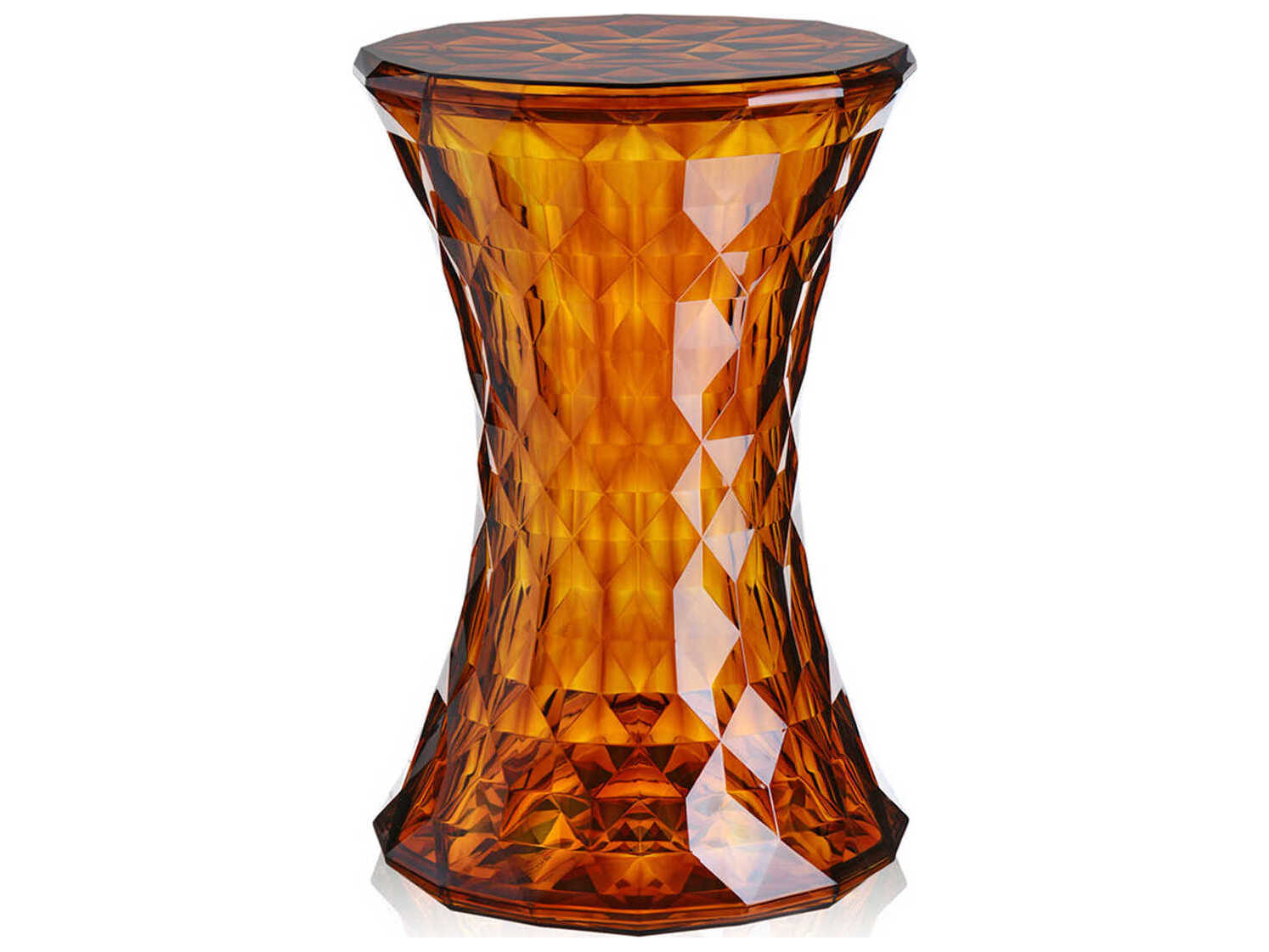 Kartell Stone Amber Orange Accent Stool | KAR8800SA