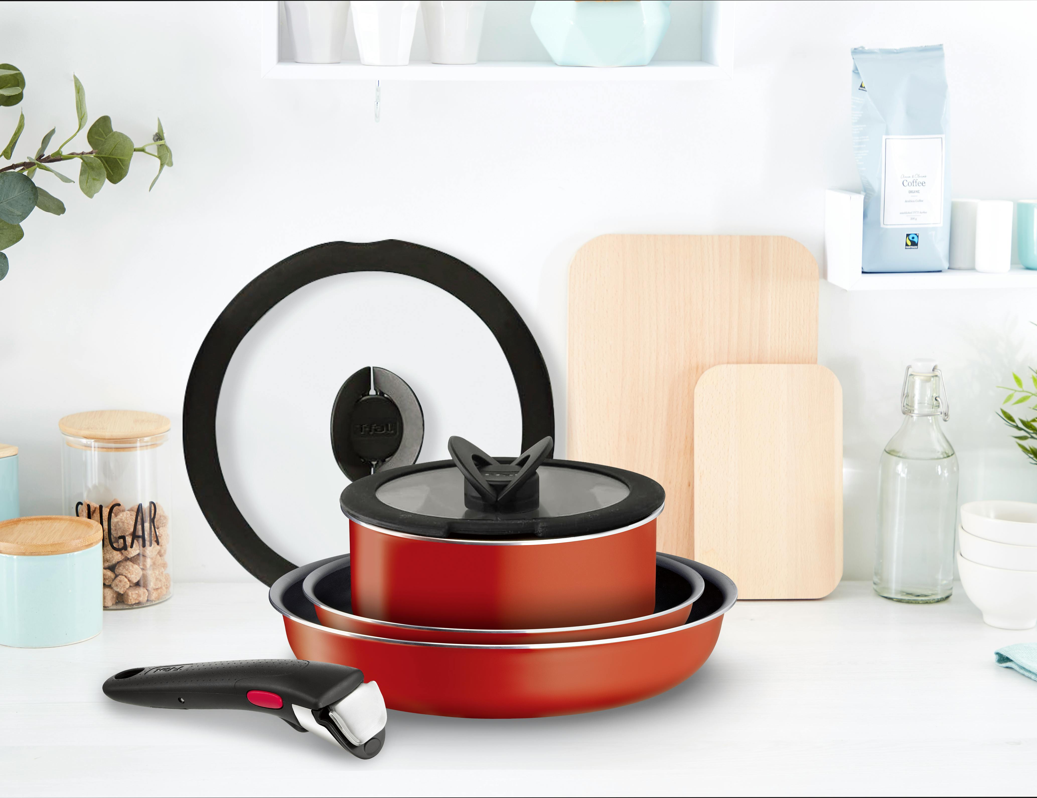 T-fal インジニオ パプリカレッド 7点セット レッド L15190 ガス火専用