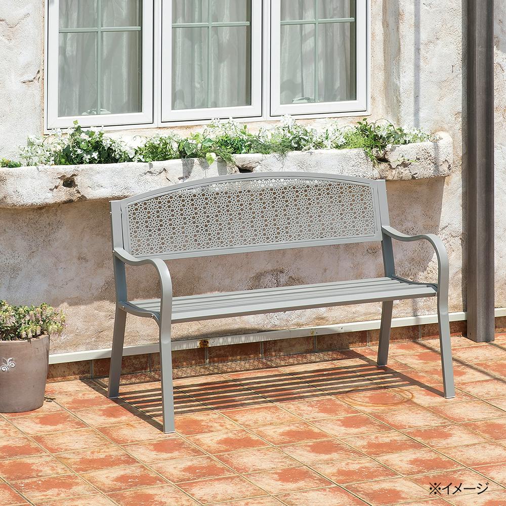 カインズ アイアンベンチ グレー | ガーデンテーブル・ガーデンチェア