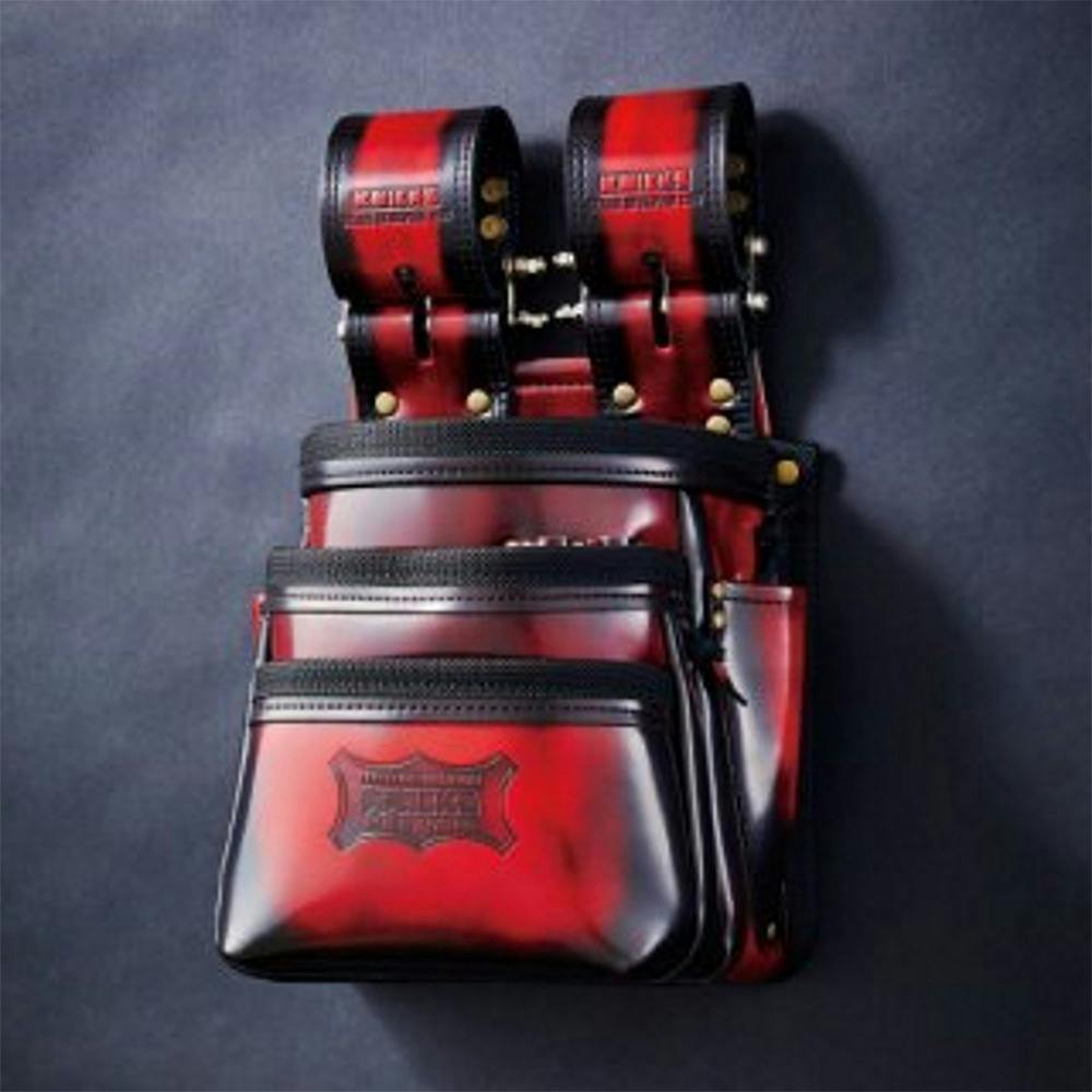 KNICKS ニックス アドバンガラス革腰袋 レッド ADV-301DDX-R | 作業