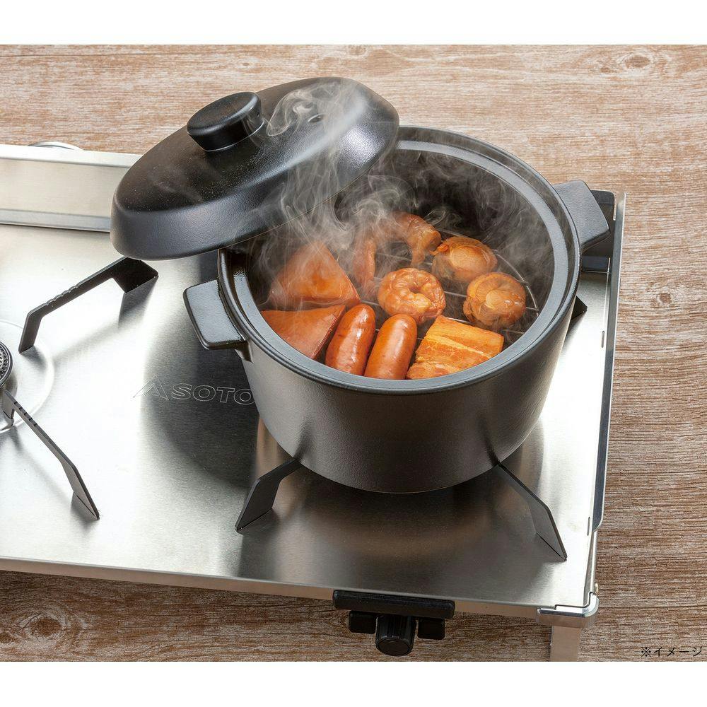 SOTO スモークポットIH ブラック ST-128BK | キャンプ・バーべーキュー