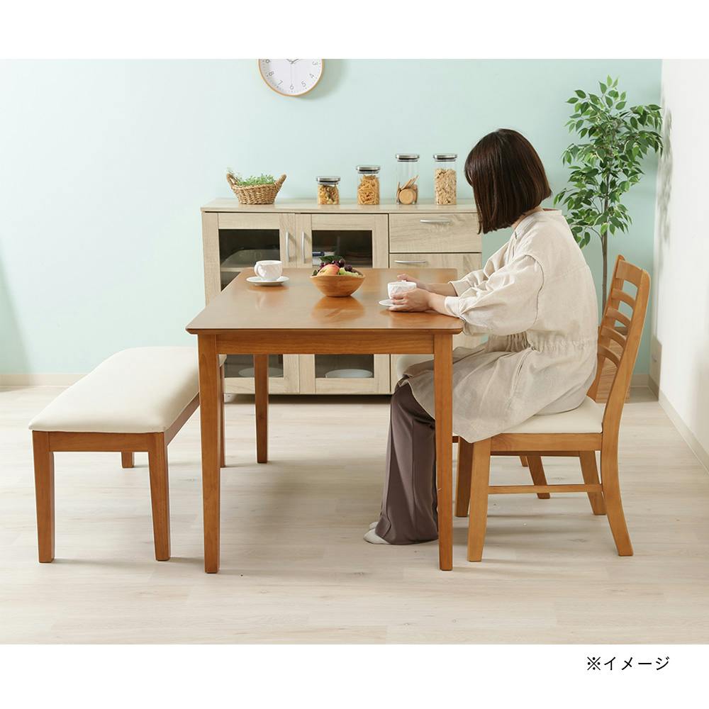 ダイニングテーブル スノア ライトブラウン 幅120×奥行75×高さ70cm