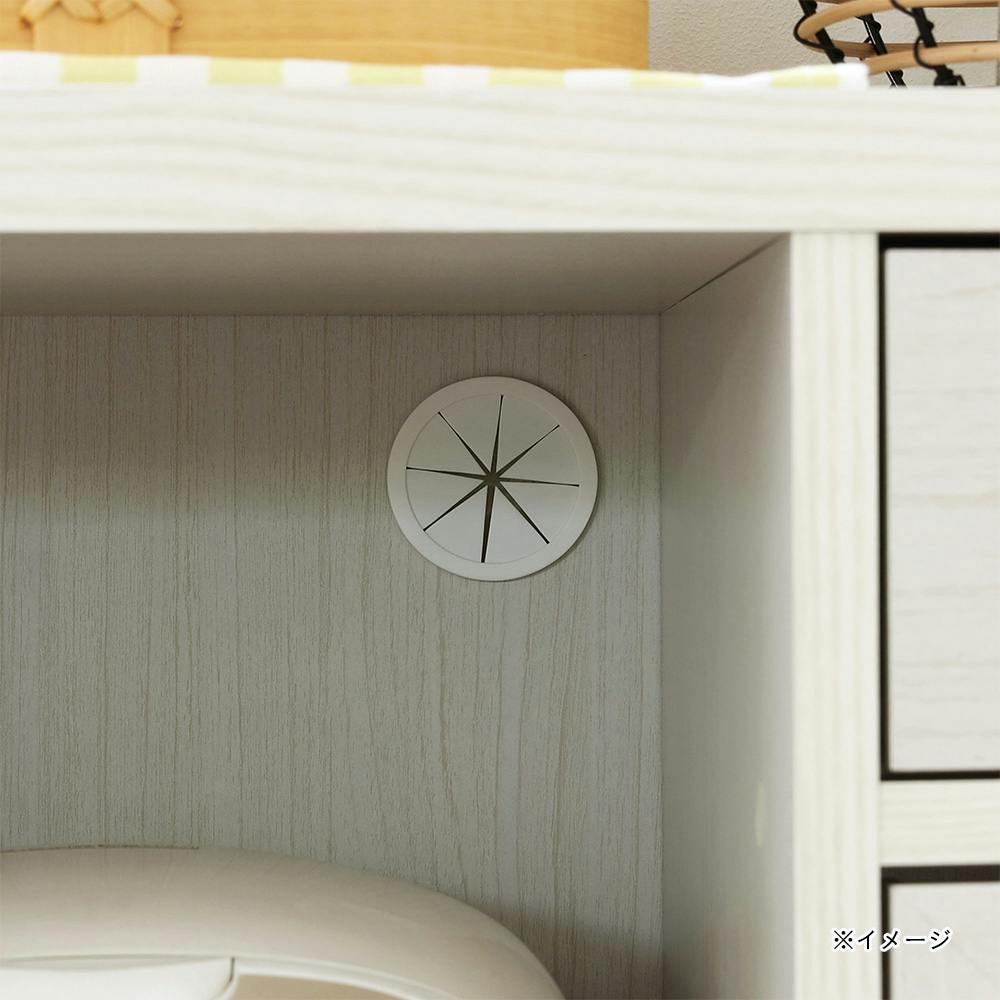 フルニコ カウンターワゴン ホワイト 白木目 FUL-8065SLWH 幅64cm 高さ