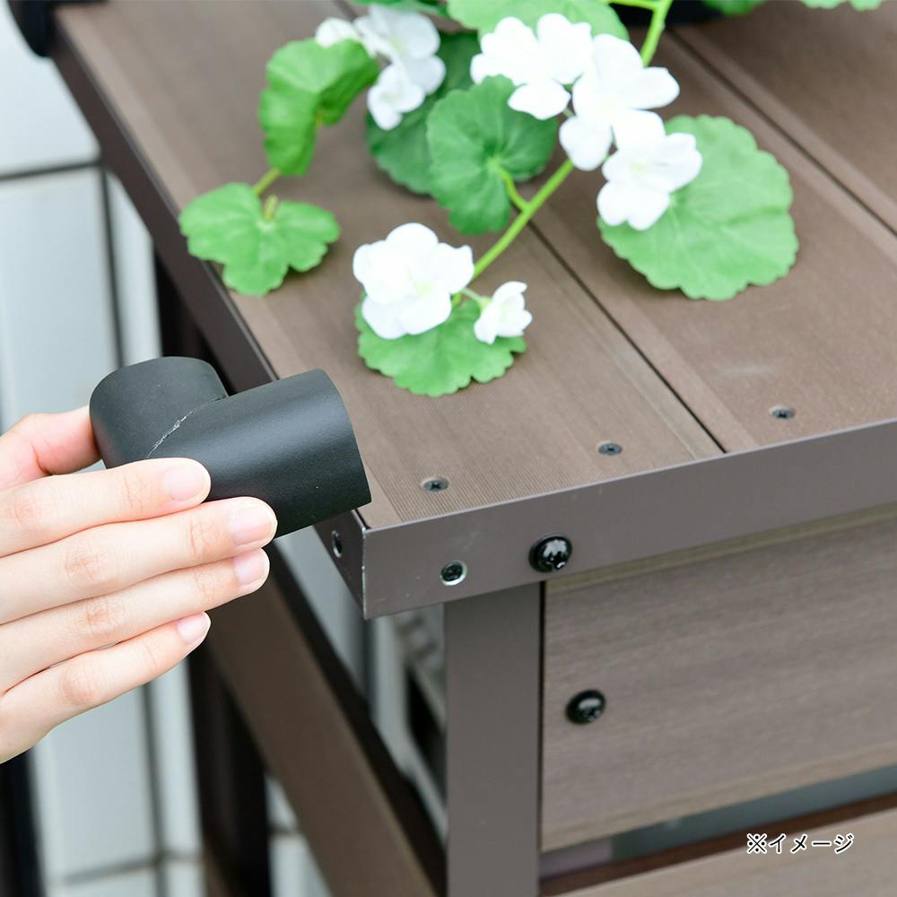 人工木エアコンカバー 大型 ダークブラウン MWAC-110【別送品】 | 室外