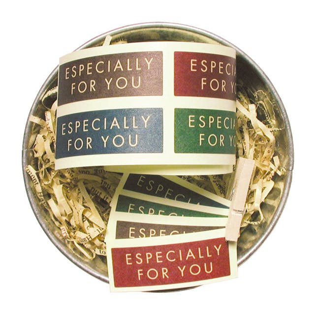 ヘッズ シール－ロール W45×H15mm 4色アソートロールシール-1(500枚