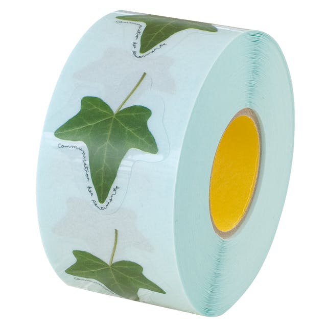 ヘッズ シール－ロール W30×H33mm リーフダイカットロールシール-1(500