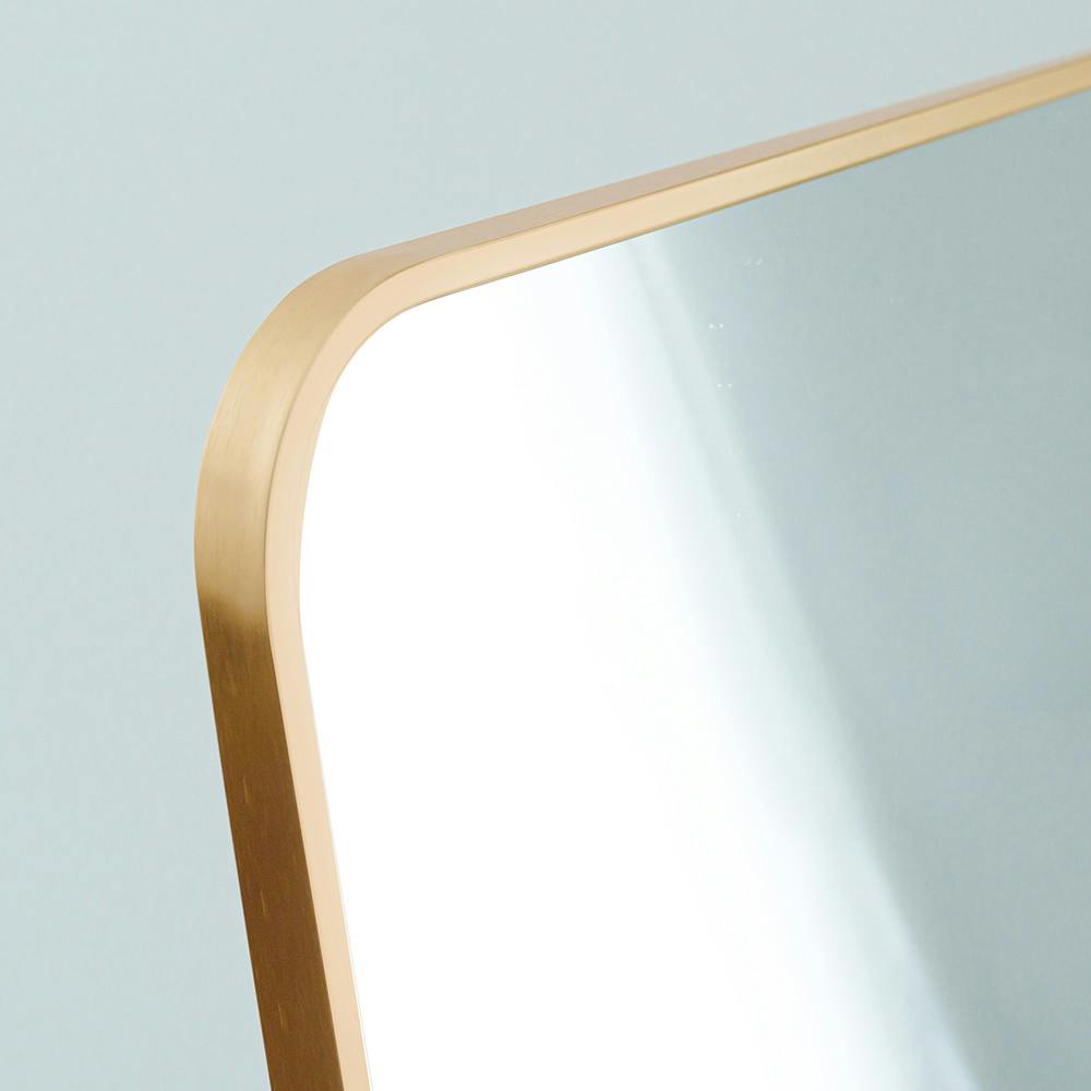 スタンドミラールーミー(スクエア) [ゴールド]】幅50.5×奥2.9～39×高さ