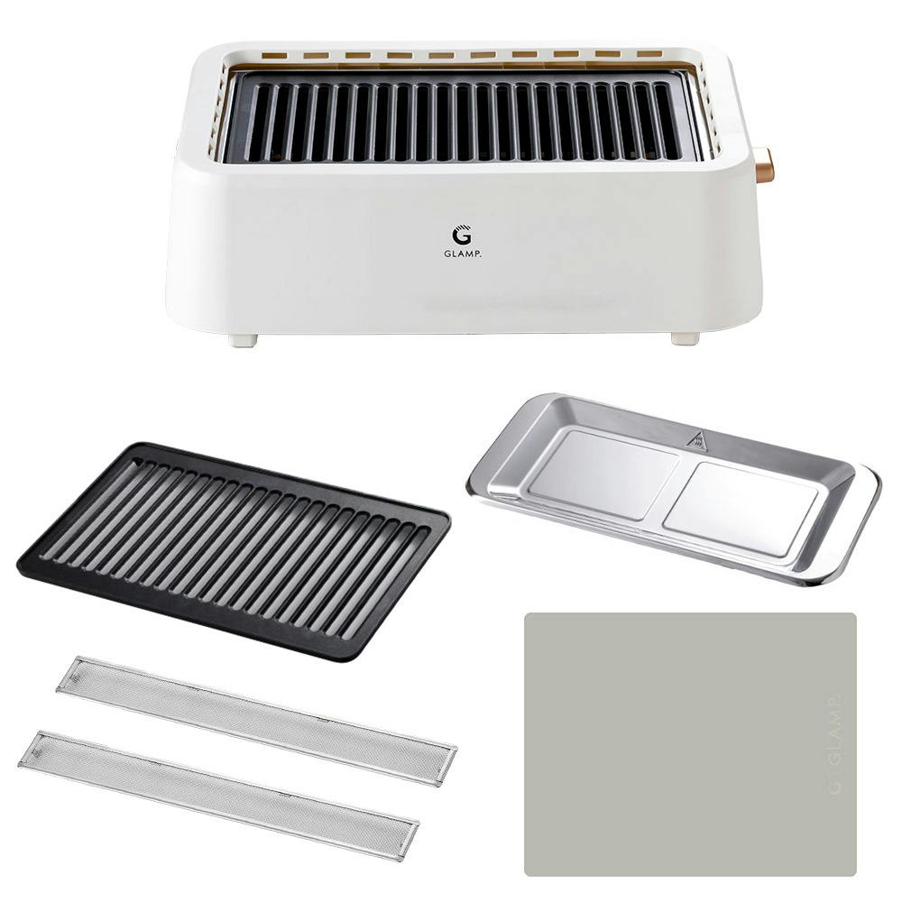 グランプ 超少煙グリル 減煙 焼肉プレート シリコンマット付き