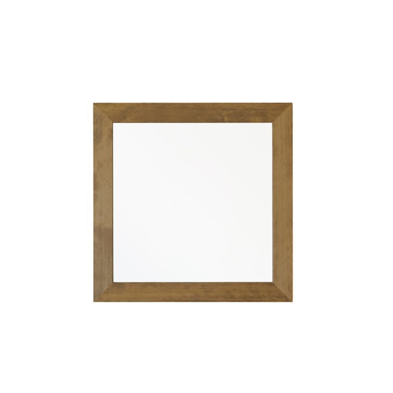 日本製】【幅広枠正方形ウォールミラー 幅50cm(アンティークブラウン