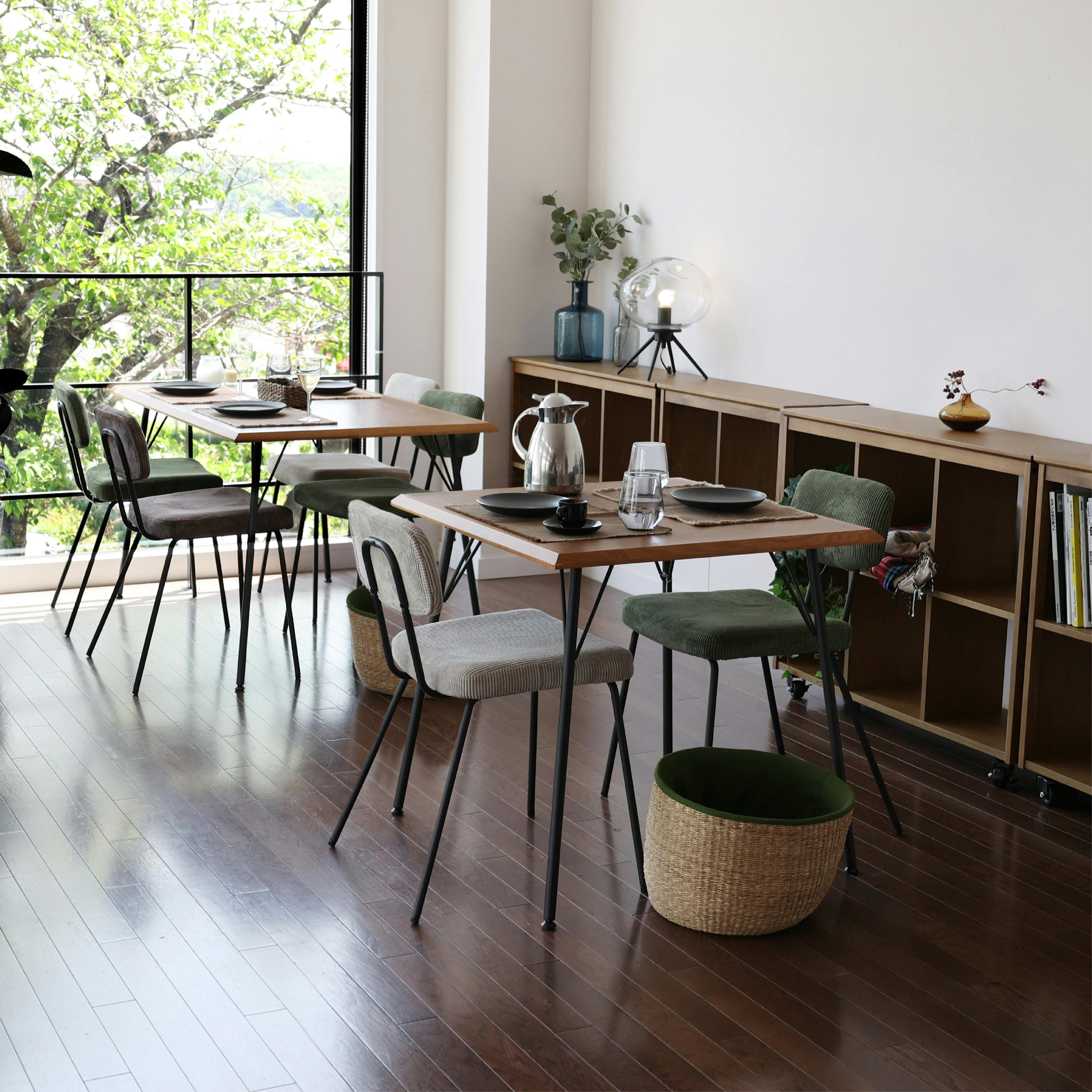 オーク×ウォールナットダイニングテーブル RUMMY Dining Table 750