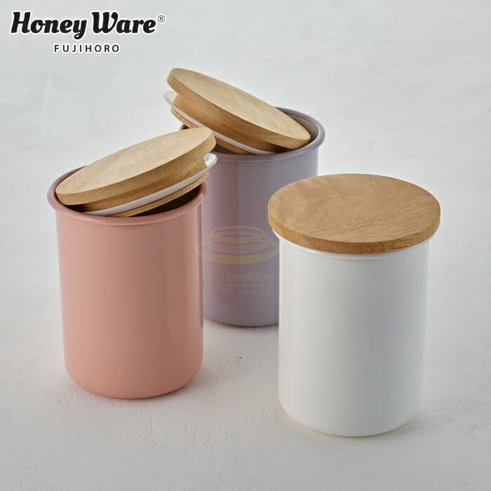 富士ホーロー 木蓋 キャニスター ホーロー 800ml C-9CNL【茶葉