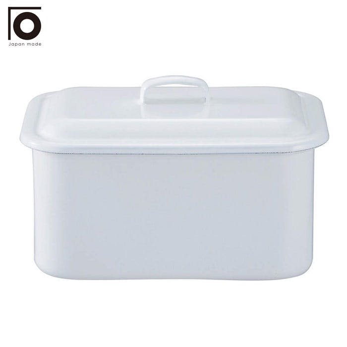 にちにち道具 レクタングルキャニスター ホワイト 野田琺瑯【保存容器