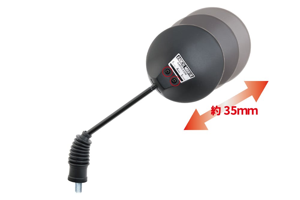 TANAX タナックス ラジカルミラー 8mm (ブラック) AU-8 | 通販