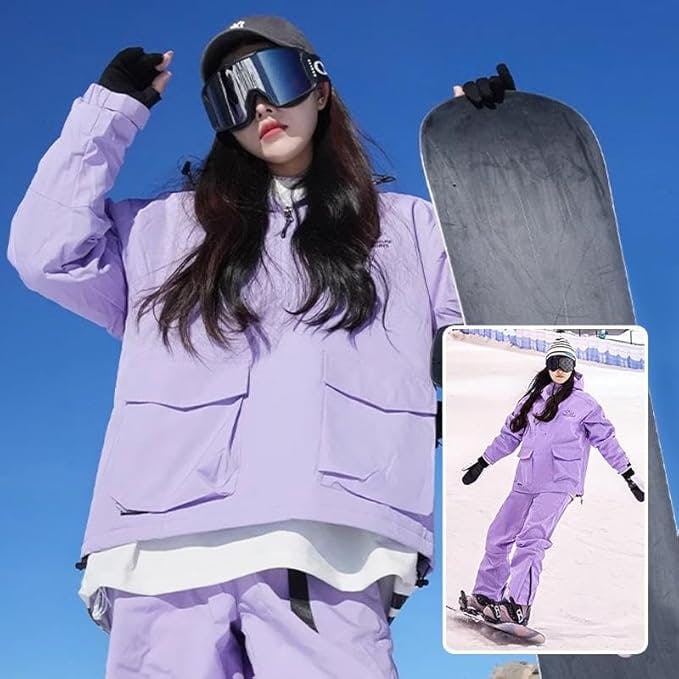 新品スノーボードウェア 女性用 青紫手袋付き 楽天市場】☆楽天1位・72