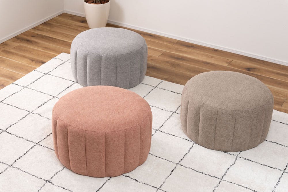 東谷 Room Essence スツール ベージュ Size：60×60×35 椅子 机 サイド