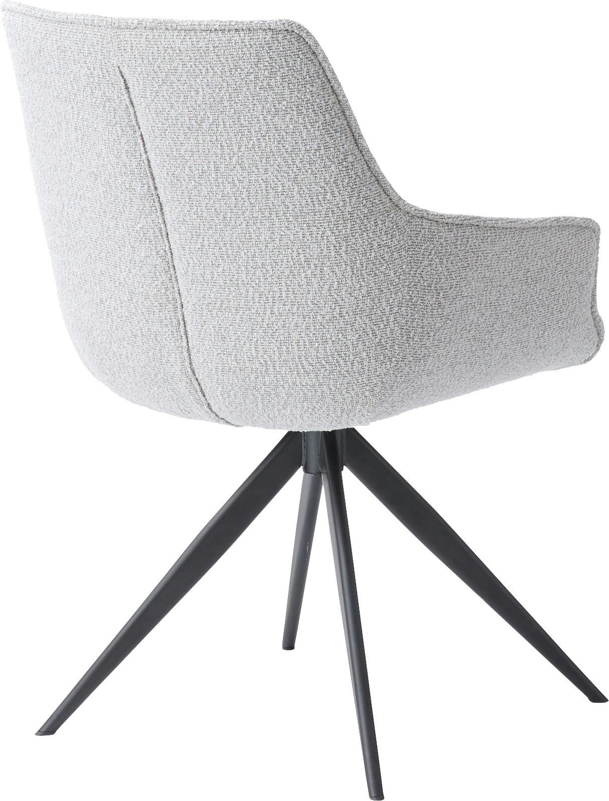 Room Essence 回転アームチェア W56.5×D64×H85.5×SH48 ホワイト 組立式