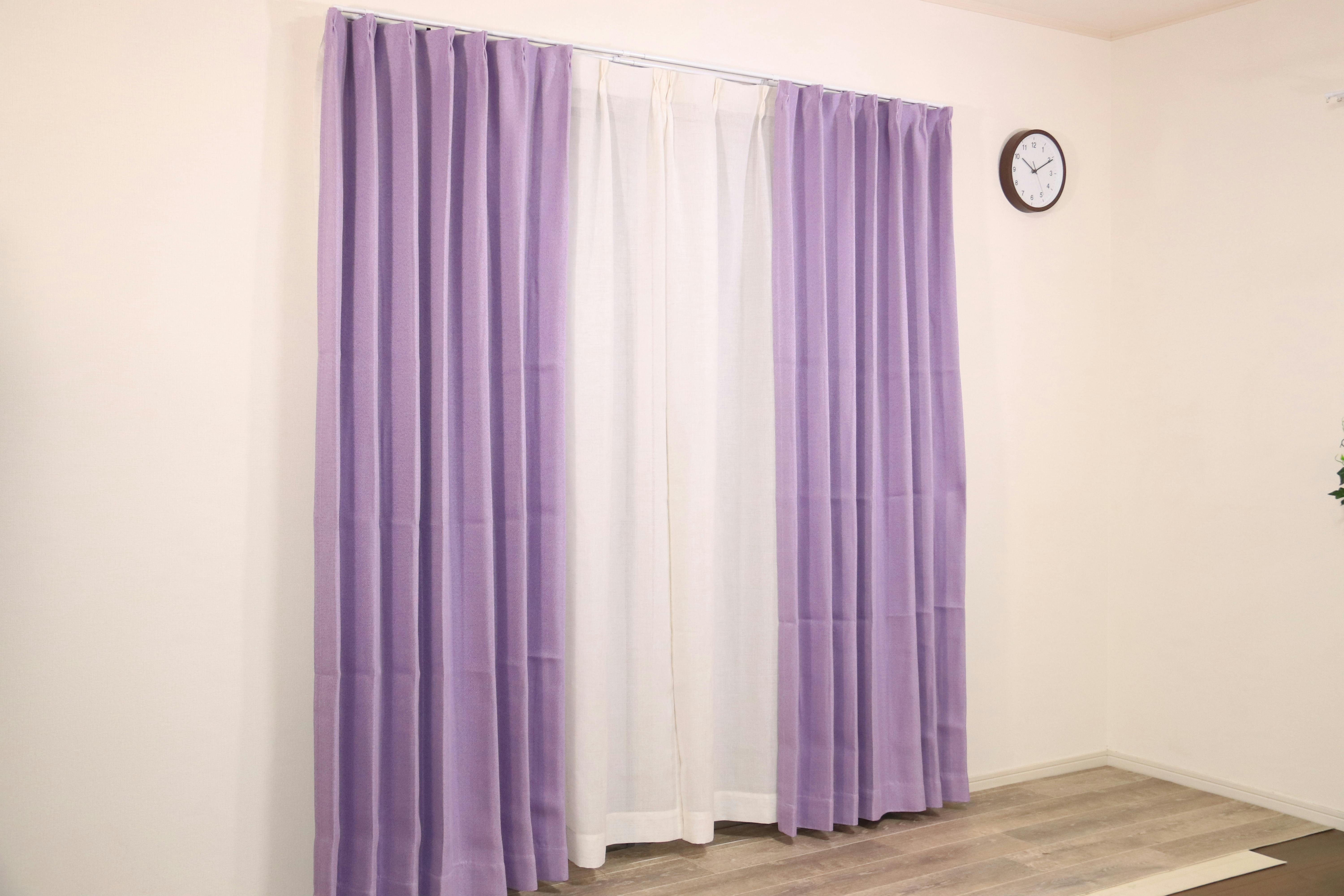 ハズコウ HA 防炎・遮光ドレープカーテン 巾100×丈200cm 2枚入