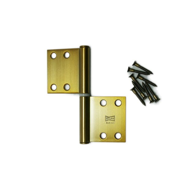 ハイロジック 17468 左右兼用旗蝶番 102×89mm SG 1枚入(CDC)【別送品