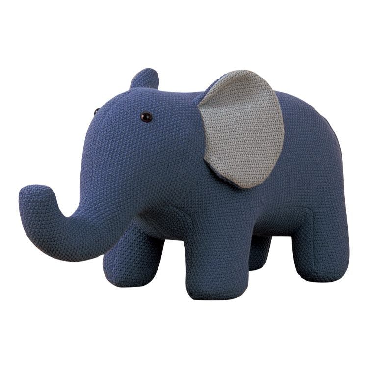 to meet ぬいぐるみ スプーンミーゾウ ブルー スツール アニマル 布地