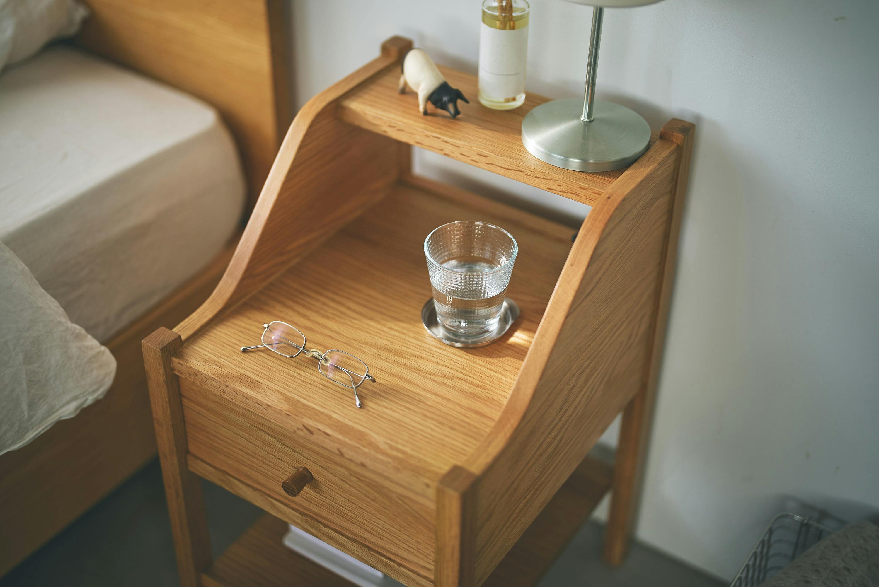 SIEVE SVE-NT001 Slope Night Table ナチュラル 34×40×59 サイド