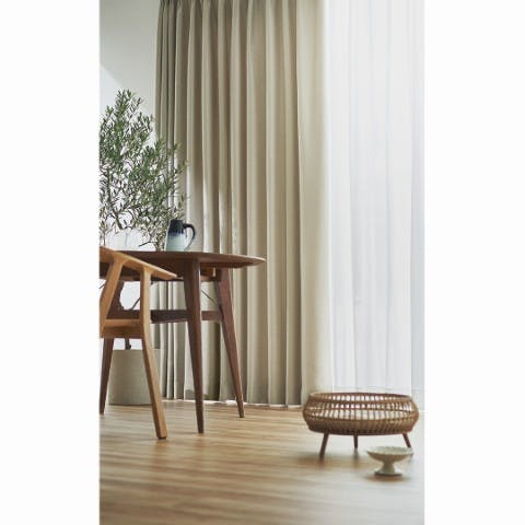 Eco de Happiness 【ネコパピ】レースカーテン KZE9344(ナチュラル