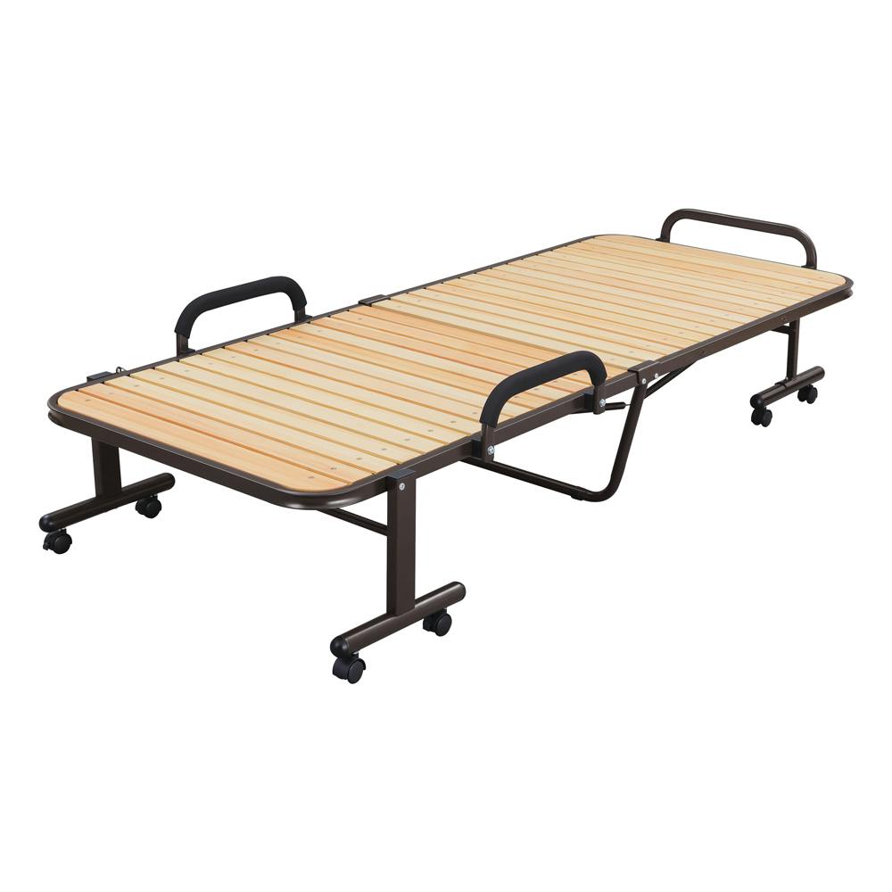 アイリスオーヤマ 折りたたみすのこベッド OTBSS-WH ナチュラル