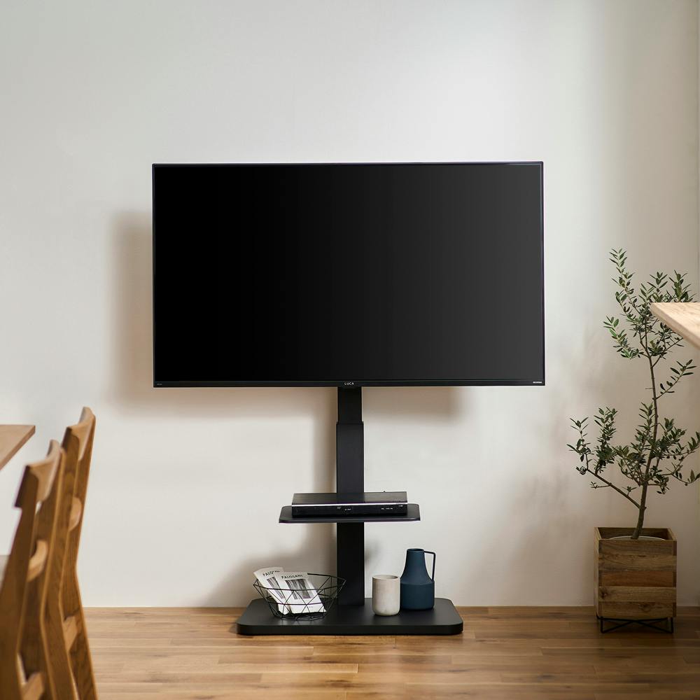 アイリスオーヤマ スタンドテレビ台 UTS-640R ブラック 家具