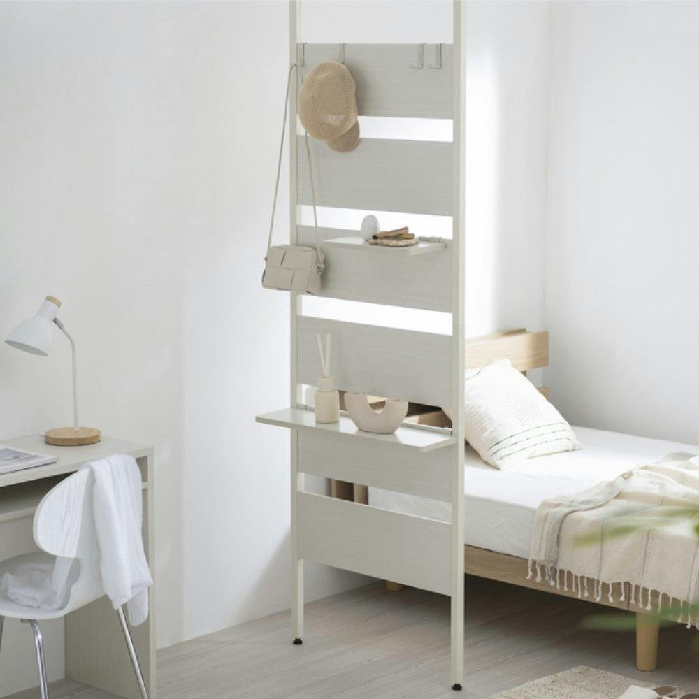 アイリスオーヤマ ウッドウォールラック ハーフ棚板付き WLR-HT62