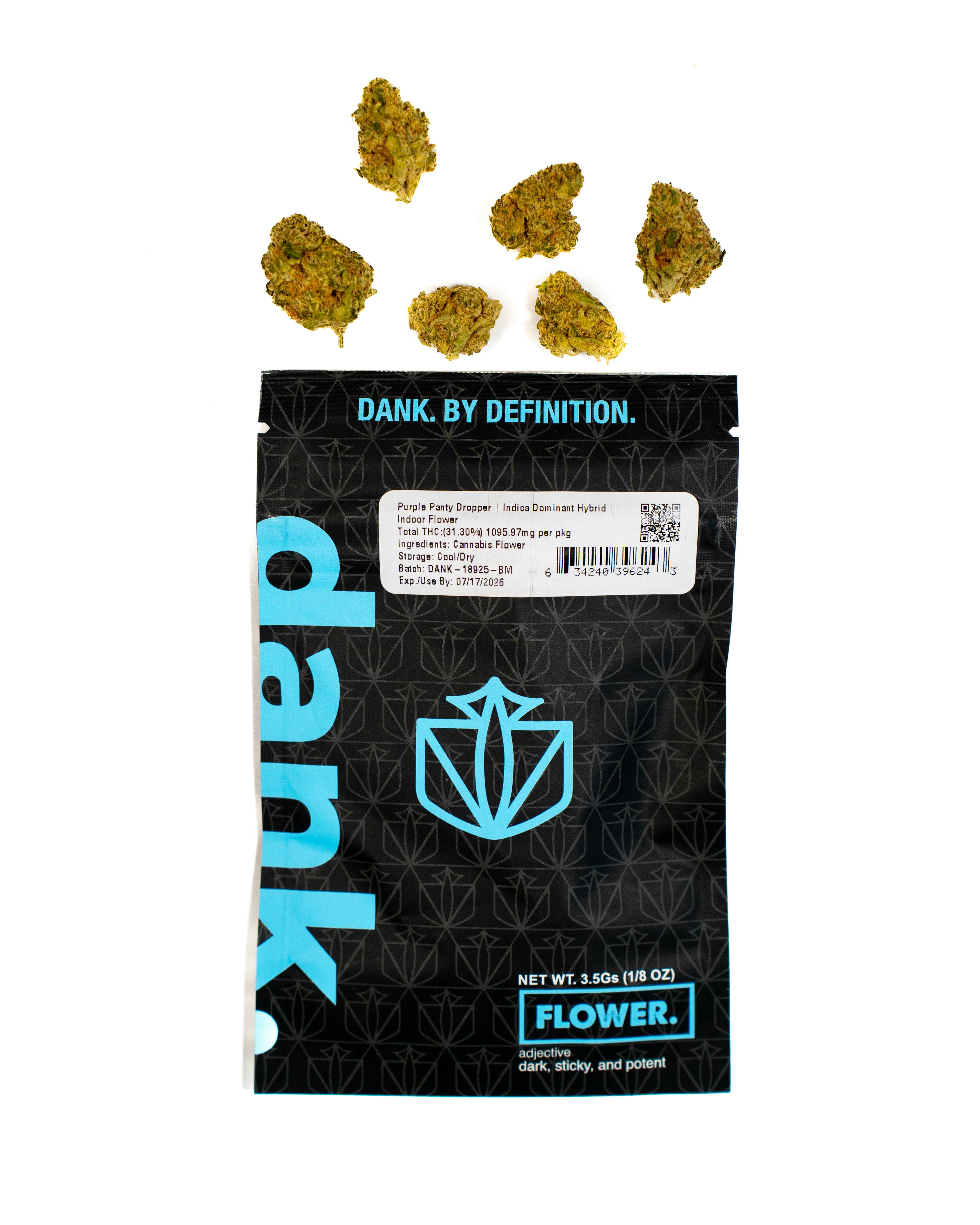 DANK - PURPLE PANTY DROPPER - 3.5G MYLAR - 3.5 G - 3.5g | Flower