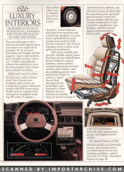 1984 Mazda 626 Brochure - ImportArchive
