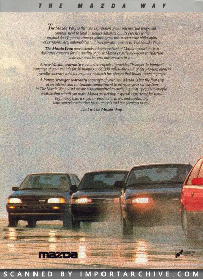 1988 Mazda Full Lineup Brochure (Ultra-Performance Machines