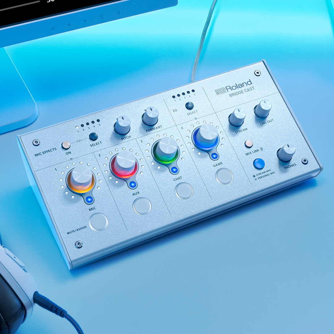 Roland BRIDGE CAST | ゲーム配信を高音質で多彩なエフェクトで際立た