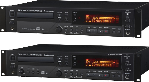 TASCAM 業務用CDレコーダー/プレーヤー「CD-RW900MKII」「CD-RW901MKII