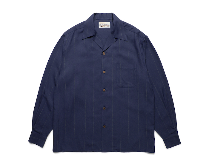 WACKO MARIA(ワコマリア)｜KASURI OPEN COLLAR SHIRT L/S ｜正規通販