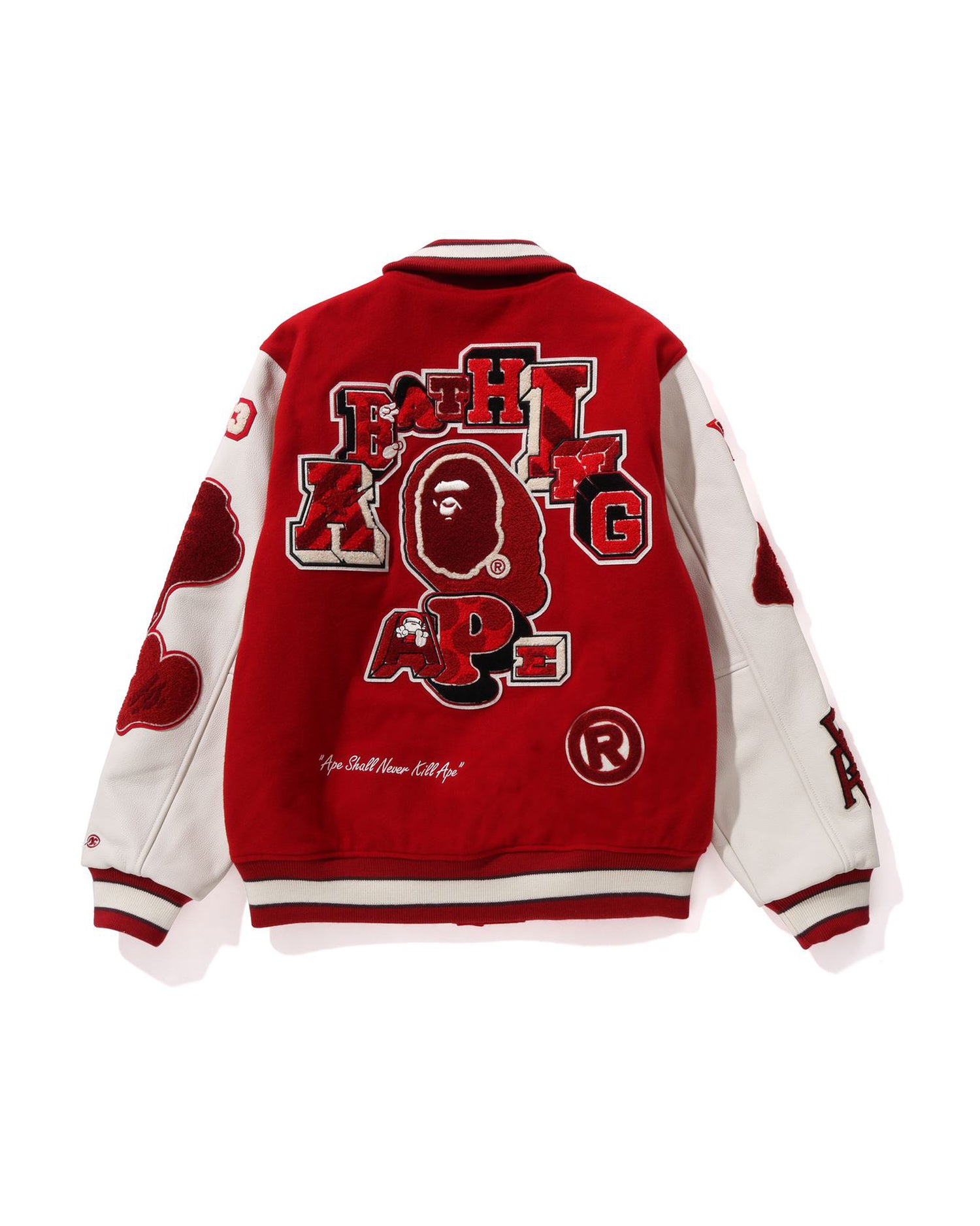A BATHING APE® BAPE Multi Motif Varsity Jacket | Bape official