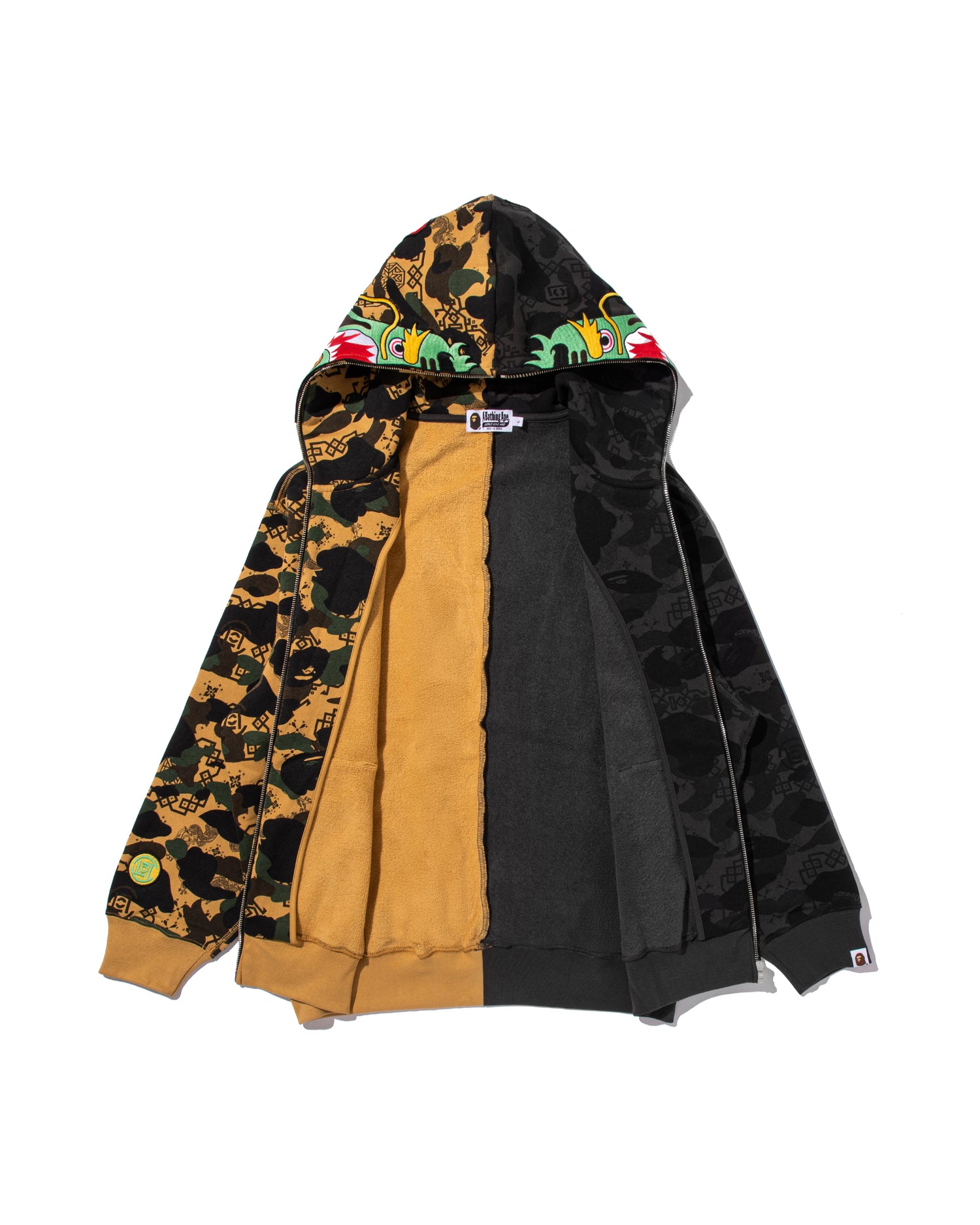 A BATHING APE® BAPE X Clot Camo Split Shark Relaxed Fit Full Zip